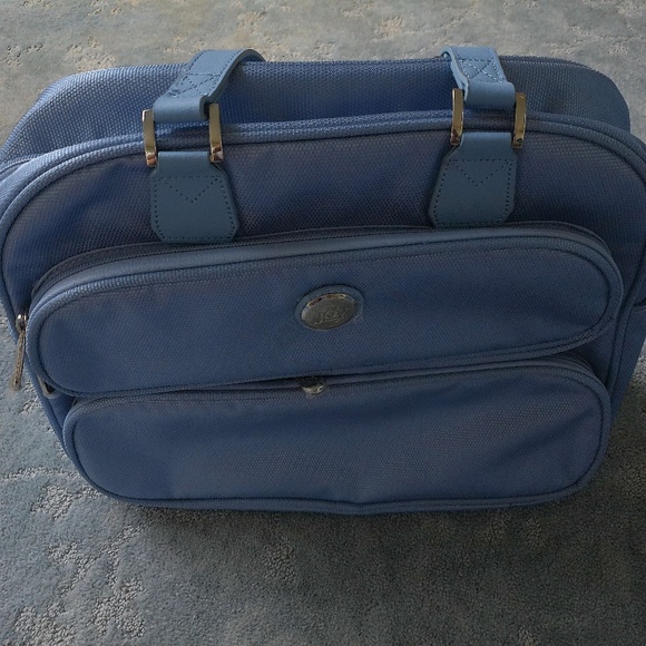 5 PIECE LIGHT BLUE JOY HANDBAG LUGGAGE COLLECTION SET - Picture 12 of 13